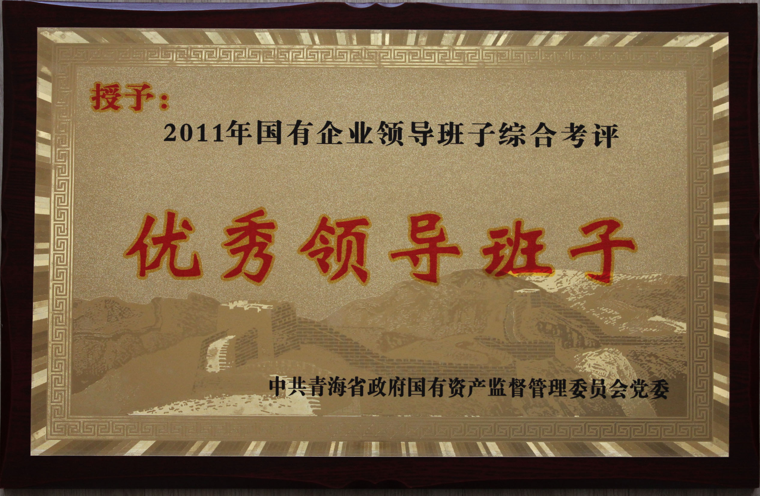 省TVT体育官网集团总公司领导班子被评为2011年度优秀领导班子